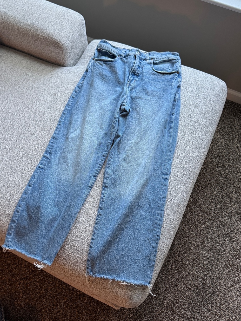Madewell The Perfect Vintage Wide-Leg Crop Jean - Light Wash - Picture 8 of 14